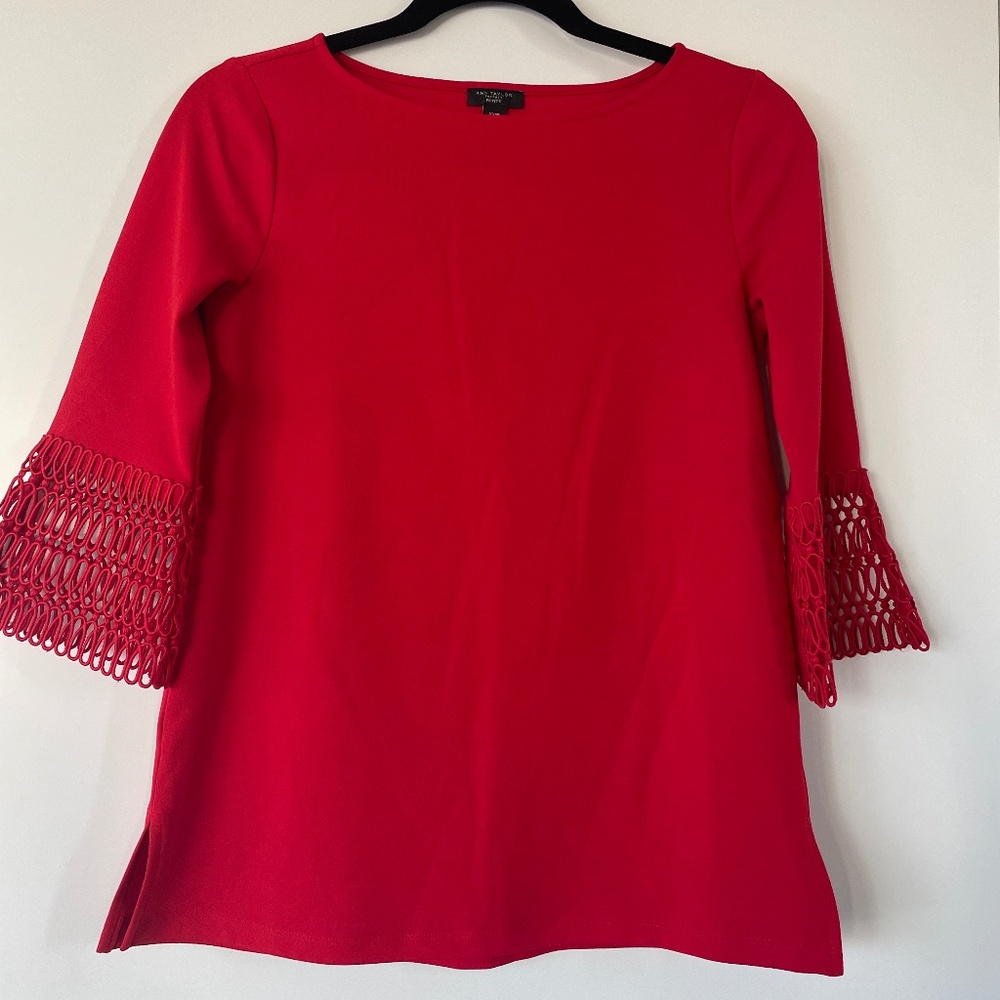 Ann Taylor  Factory Red Top